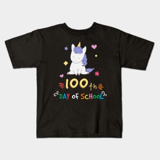 Adorable 100 Days of School Shirt Unicorn Girls Costume Gift Kids T-Shirt